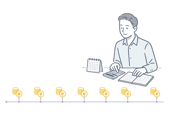 フィナステリド治療の年間費用シミュレーションと無理のない予算計画イメージ