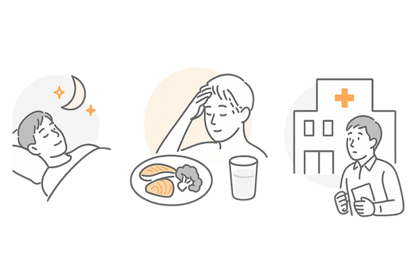 インフルエンザ後の脱毛からの回復を助ける生活習慣と受診目安イメージ