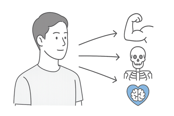 男性ホルモンと薄毛の関係を示す男性シルエットの図解