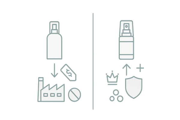 ミノアップとリアップの価格とブランド・添加物の比較イメージ
