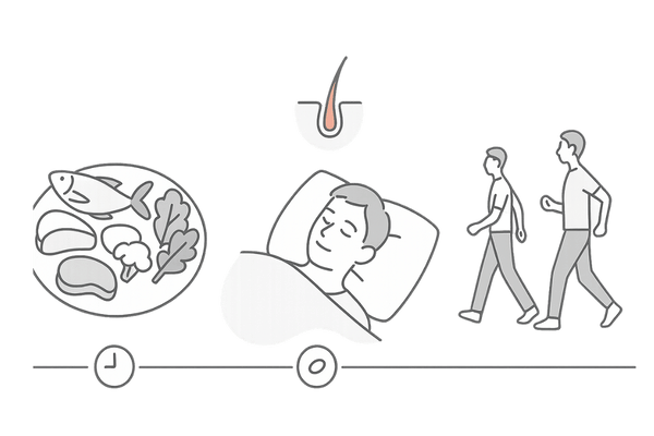 ミノタブと塗りミノ併用効果を高める生活習慣イメージ
