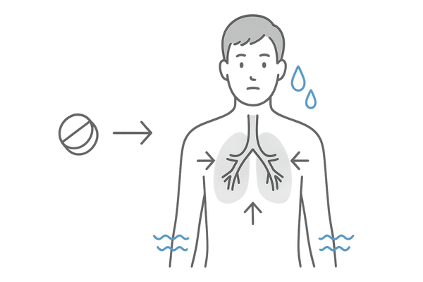 ミノタブでむくみが起こる原因｜血管拡張と水分貯留の図解