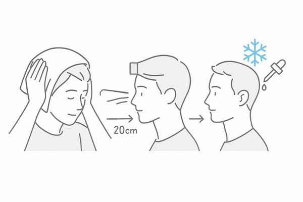 シャンプー後の正しいヘアケア手順|タオルドライ→ドライヤー距離→冷風仕上げ・育毛剤のベストタイミング