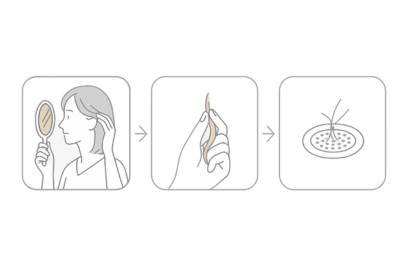 女性のびまん性脱毛症セルフチェック|自宅でできる3ステップ