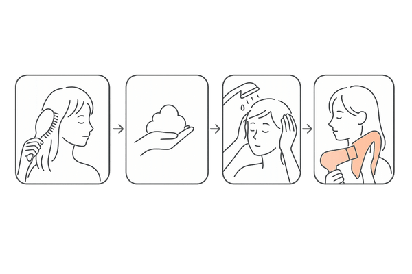 女性の正しい洗髪4ステップ|抜け毛予防に役立つヘアケア手順