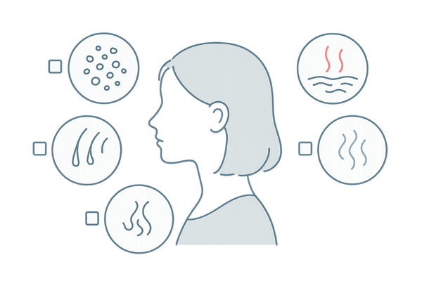 薄毛リスクのあるフケの危険サイン|セルフチェック図