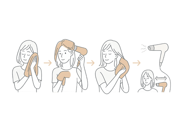 パーマ後の正しいドライヤー方法｜ボリュームを守る4ステップ