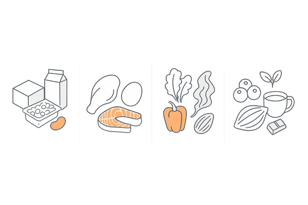 更年期薄毛に役立つ食べ物と栄養素｜大豆イソフラボン・良質たんぱく質・ビタミンミネラル・抗酸化食品