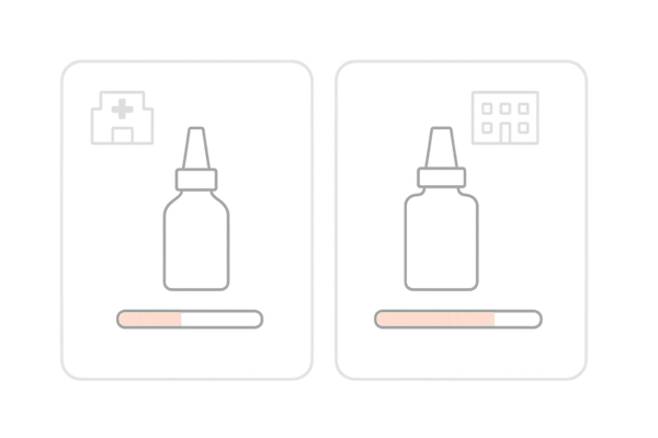 女性用ミノキシジルの市販薬と処方薬の違い（濃度・入手経路の比較イメージ）