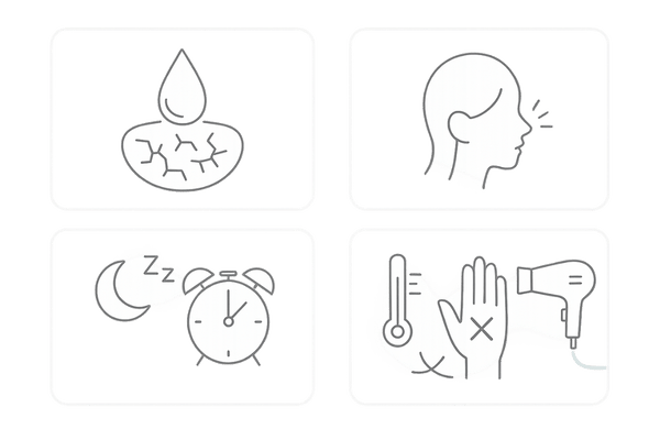 朝シャンで薄毛リスクが高まりやすい人の特徴(2×2アイコンで一目で把握)