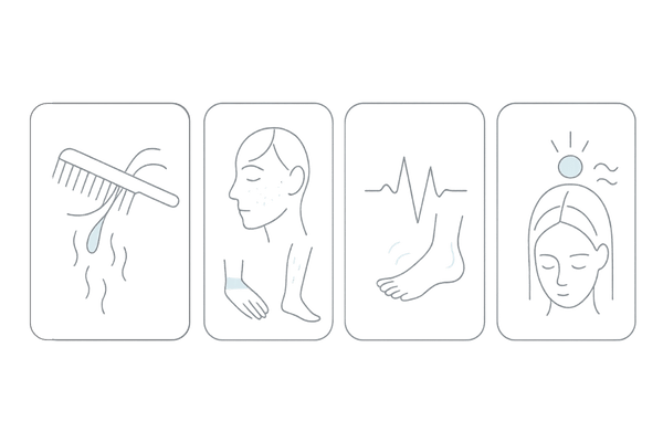 内服ミノキシジル(ノキシジル)の副作用イメージ|女性が注意したい4分類