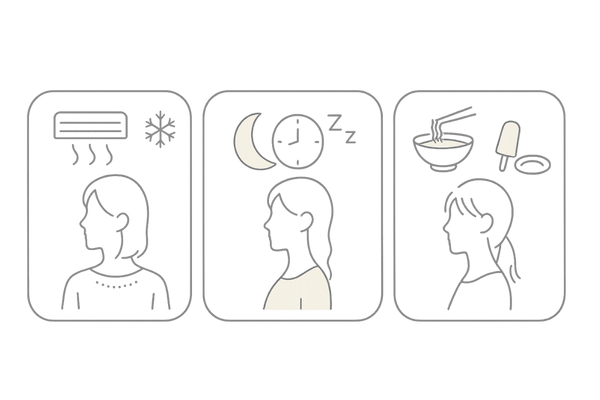 夏バテ・冷房冷え・睡眠不足が髪に与える影響の可視化｜女性の抜け毛の隠れ要因