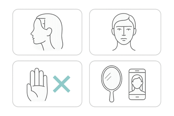 女性のおでこハゲの基準と目安(眉上からの距離・顔の三分割・指基準の注意・写真比較)