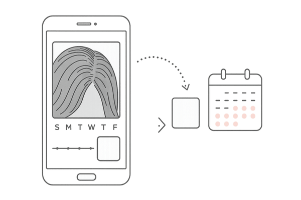 スマホで週1回撮影する経過記録