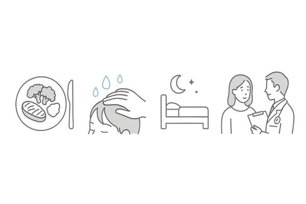 薬を続けながらできる女性の抜け毛セルフケア（食事・頭皮ケア・睡眠・医療相談）