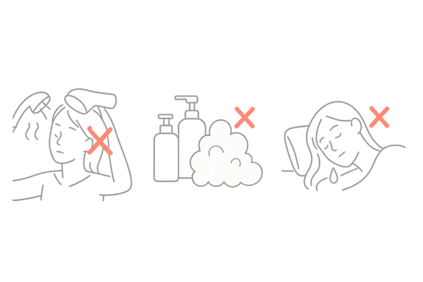 抜け毛を悪化させるNGヘアケア｜熱いすすぎ・過度なシャンプー・濡れたまま寝る