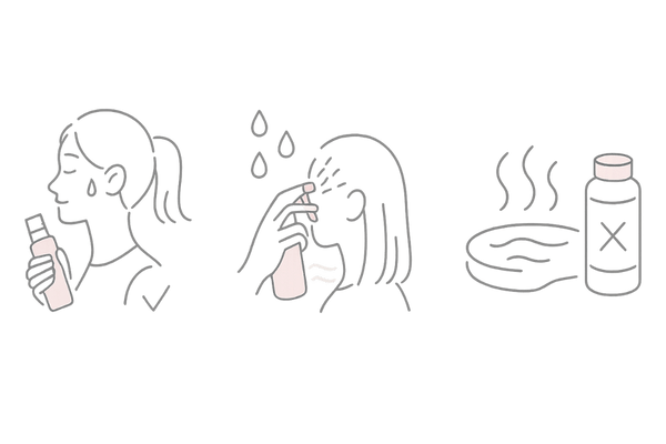 汗・雨でも落ちにくくする対策｜定着ミスト・汗拭き・シーン別の注意