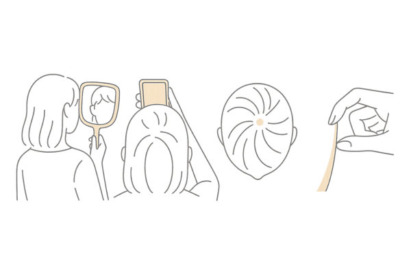 女性のつむじハゲセルフチェック|鏡・撮影・観察の4ステップ図解