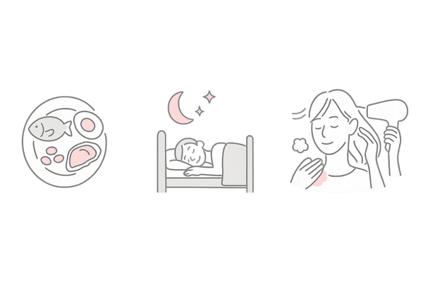 女性の生え際を守るセルフケア｜食事・睡眠・正しい頭皮ケア
