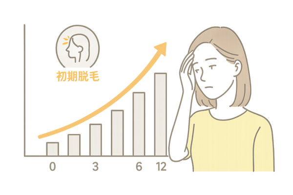 ミノキシジル治療経過タイムライン（0〜12か月）