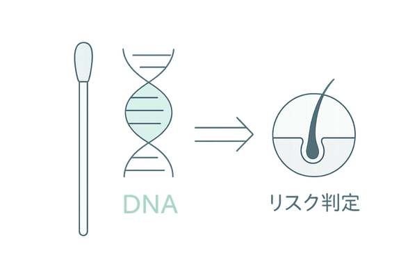 遺伝子検査と薄毛リスクイラスト