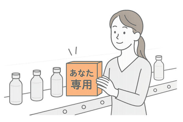 パーソナライズ育毛剤配送イメージ