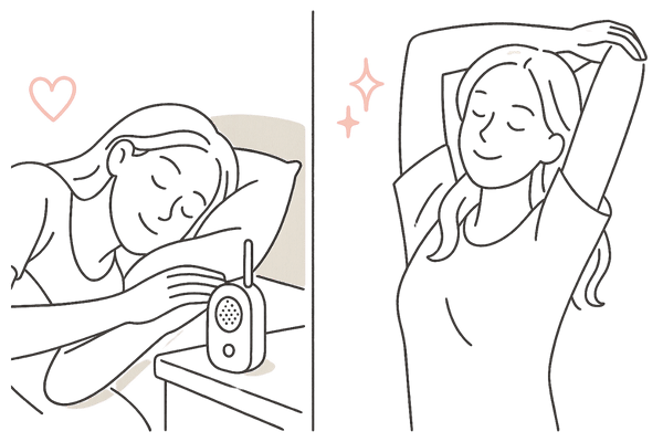 産後ママの良質な睡眠と軽運動イラスト