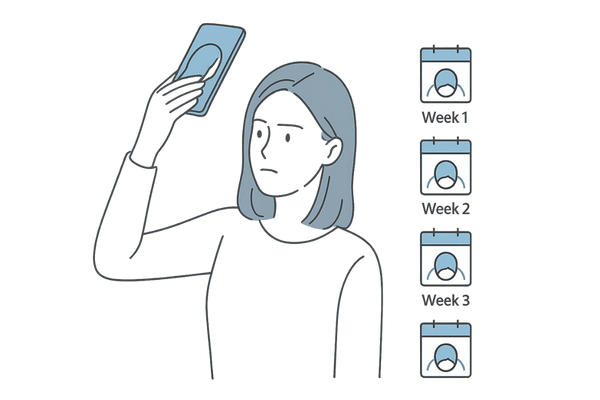 スマホ写真で経過観察記録イラスト