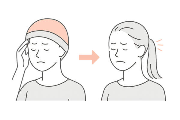 圧迫性 vs 牽引性 脱毛症 原因比較図