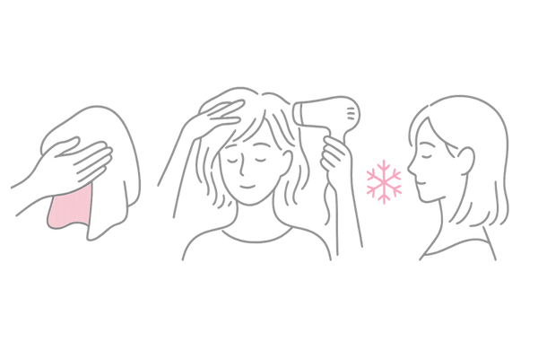 ショートヘアのボリュームを出すドライヤー術｜根元を立ち上げる乾かし方