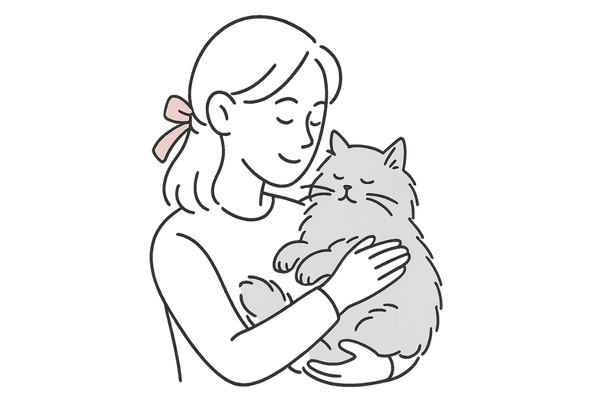 猫を抱く女性と感染リスク