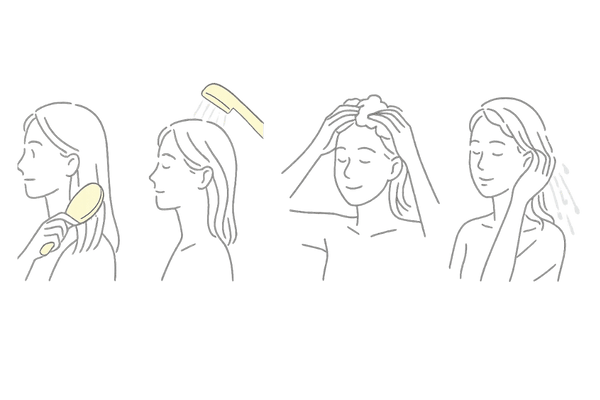 女性の頭皮ケア｜正しいシャンプー方法4ステップ（つむじ対策）
