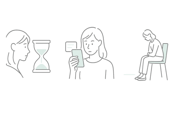 女性が「唯一の方法」を探してしまう心理｜焦り・情報過多・孤独感の図解