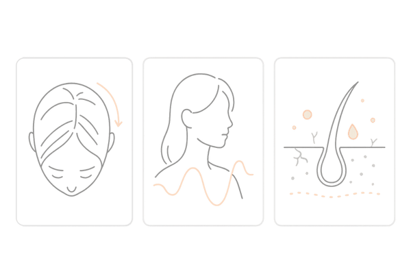 分け目が薄く見える主な原因|牽引性・ホルモン変化・頭皮環境の3要因