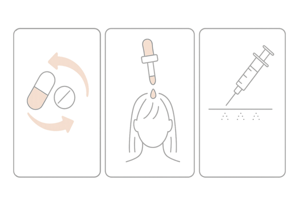女性の分け目薄毛治療の比較|内服薬・外用薬・注入治療の特徴