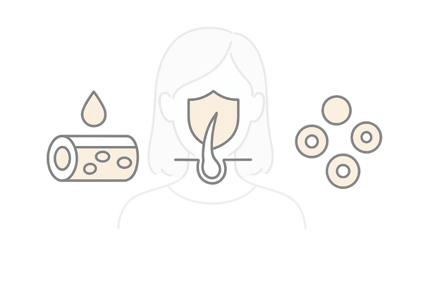 セファランチンの作用イメージ（血行促進・免疫調整・造血）｜女性の薄毛治療