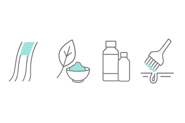 頭皮に優しいヘアカラーの選び方：ヘアマニキュア・ヘナ・ノンジアミン・ゼロテクの比較イメージ