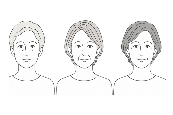60代女性の薄毛を目立たせない髪色|ワントーン・ハイライト・ローライトで立体感
