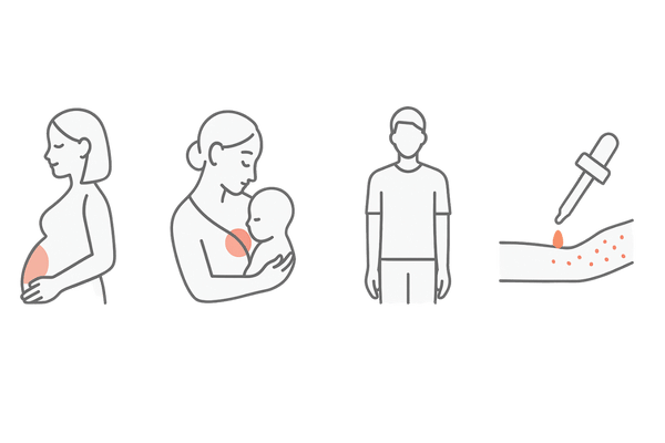 ミノキシジル禁忌のイラスト｜妊娠・授乳・未成年・過敏症