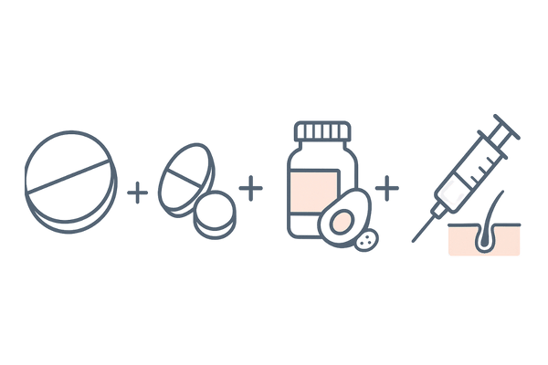 飲むミノキシジルと相乗効果のある併用治療(スピロノラクトン・栄養・注入療法)