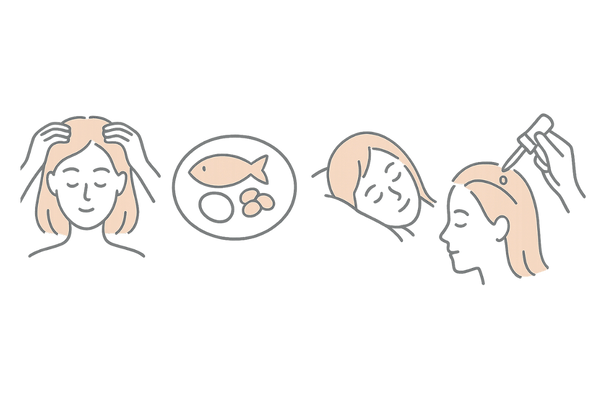 生え際後退のセルフケアと予防|頭皮マッサージ・栄養・睡眠・育毛剤の使い方