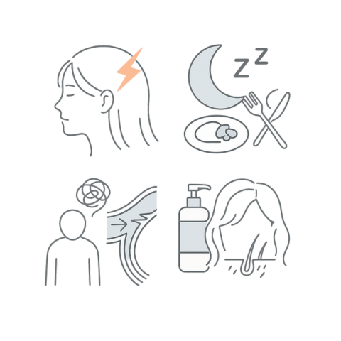 女性の薄毛につながる代表的な原因