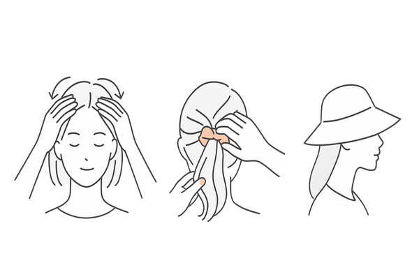 おでこの後退を防ぐセルフケア4選｜やさしい洗髪・頭皮マッサージ・分け目チェンジ・栄養