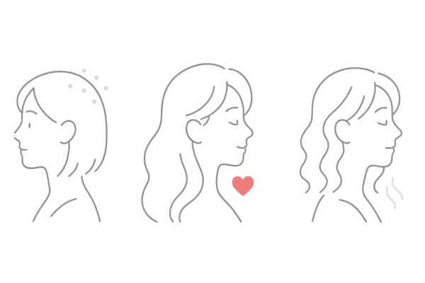女性の薄毛｜ライフステージ別（思春期・産後・更年期）の髪への影響を図解（サプリの役割）