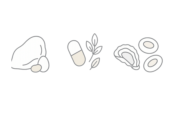 女性の薄毛対策サプリ｜タンパク質・ビタミンB群・亜鉛・鉄の主要栄養素アイコン