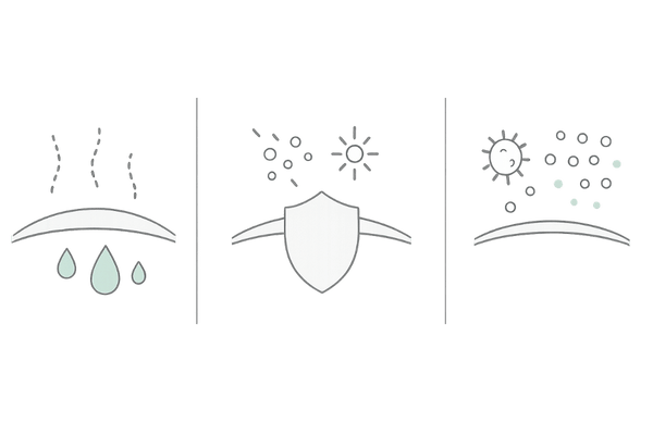 抜け毛と頭皮を守る「皮脂バリア」の3つの役割（保湿・外的刺激バリア・常在菌バランス）