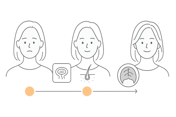 びまん性脱毛症の改善までの期間目安|1~3ヶ月・3~6ヶ月・6~12ヶ月の変化