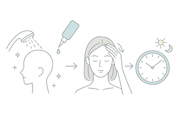 フロジン外用液の正しい塗布方法と頭皮マッサージ手順(4ステップ)