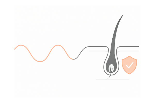 思春期ホルモンバランスと髪の成長サイクルのイメージ