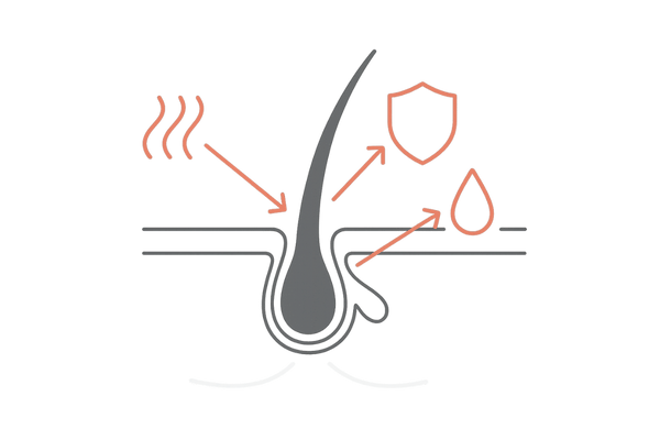 血行促進・抗炎症・皮脂コントロールなど育毛有効成分イメージ